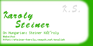 karoly steiner business card